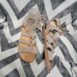 Dolce Vita Tan Suede Gladiator Sandals Size 9/9.5